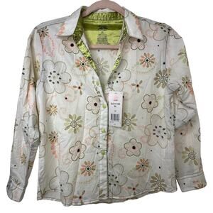 Youth XL 20X Western Floral Button Up Shirt NWT Retro Y2K Boho Top Cottage Y2k